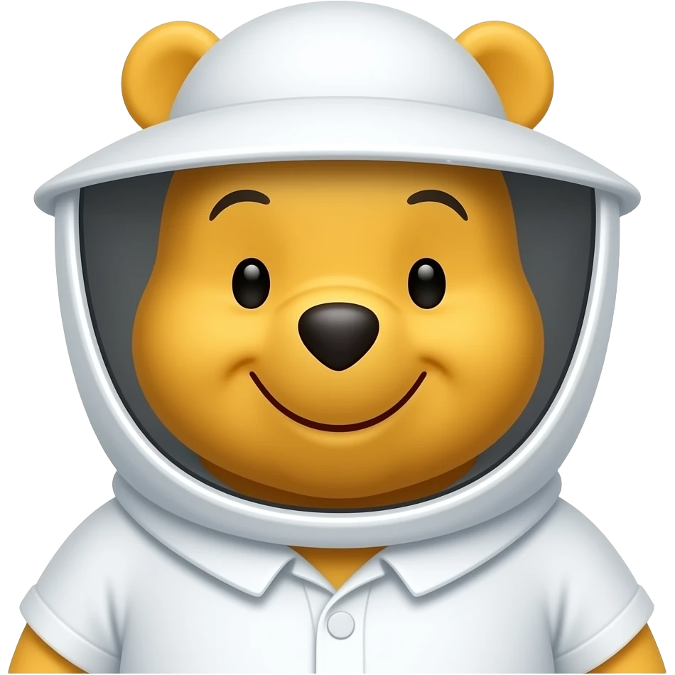 winnie the pooh in a beekeepers suit emoji