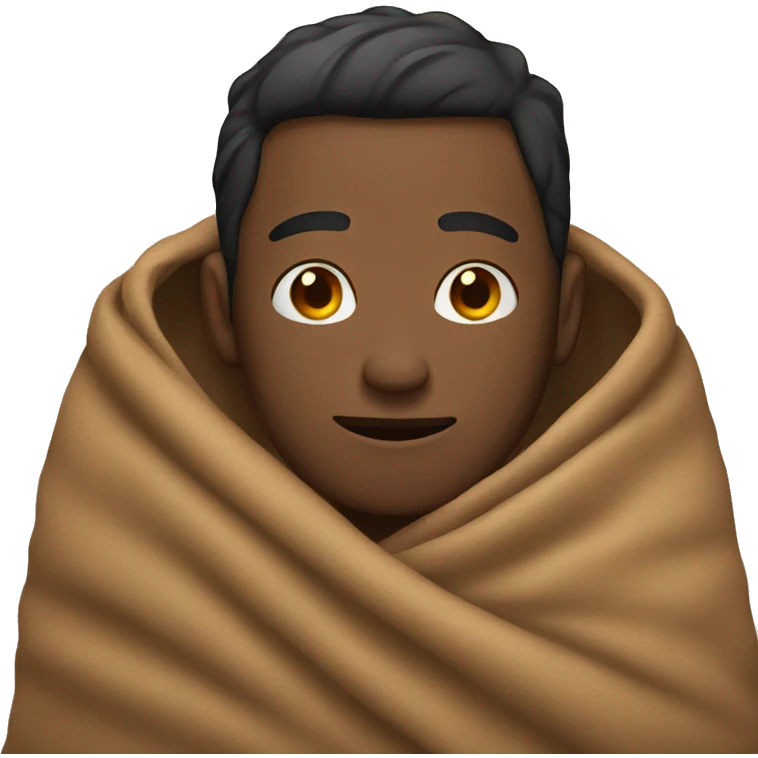 Guy in a brown blanket emoji