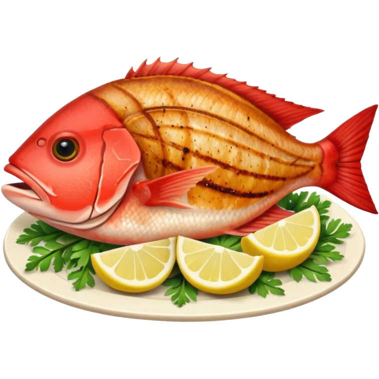 red snapper fish dinner emoji
