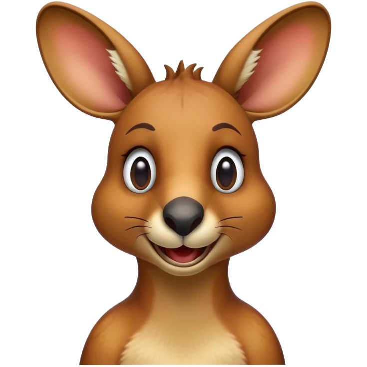 Cinematic Realistic Comical Kangaroo Portrait Emoji, Head tilted dramatically with an exaggeratedly amused expression, featuring a striking, richly textured tawny coat with bold natural markings and wide, expressive eyes full of playful disbelief, rendered with lifelike precision and dynamic natural light, high shine, dramatic yet playful, styled with an air of cheeky outback mischief, soft glowing outline, capturing the essence of a spirited and over‐the‐top kangaroo that looks ready to bound its way into viral fame! emoji