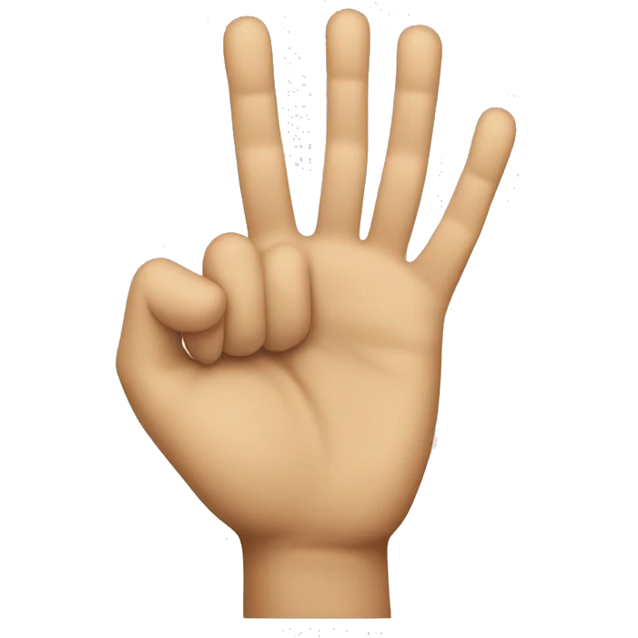 hand gesture shaped like a C emoji