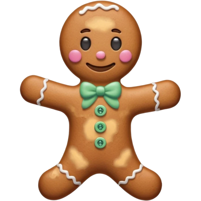 A gingerbread similar to the one on the cover of Melanie Martinez's song "Gingerbread Man". emoji