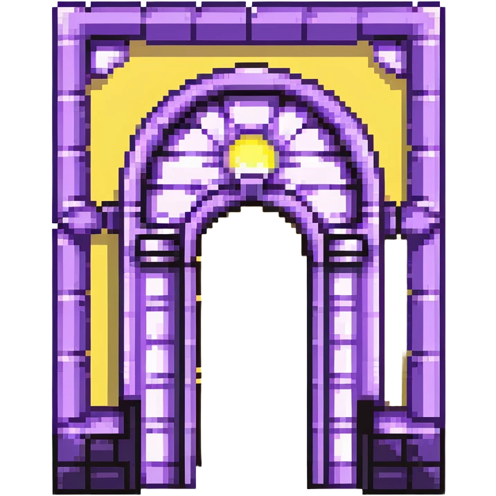 purple portal with black frames, Minecraft style emoji