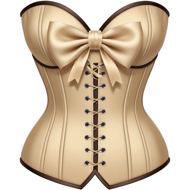 beige corset with bow emoji