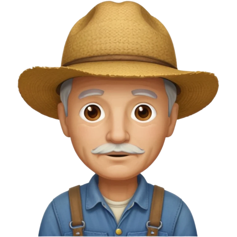 papa con ropa de granjero like señor emoji