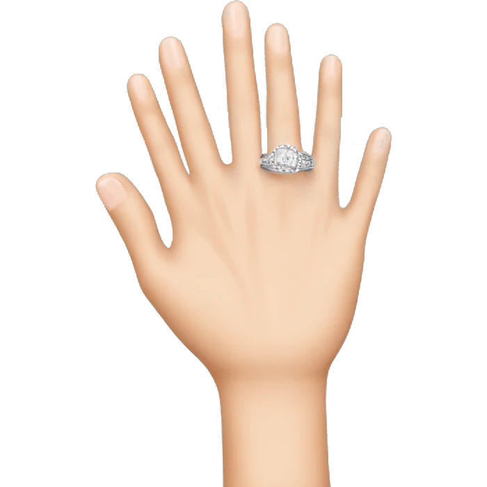 Hand with wedding ring emoji