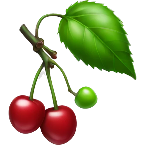 Chrome cherries emoji