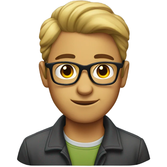 Nerd with no glasses  emoji