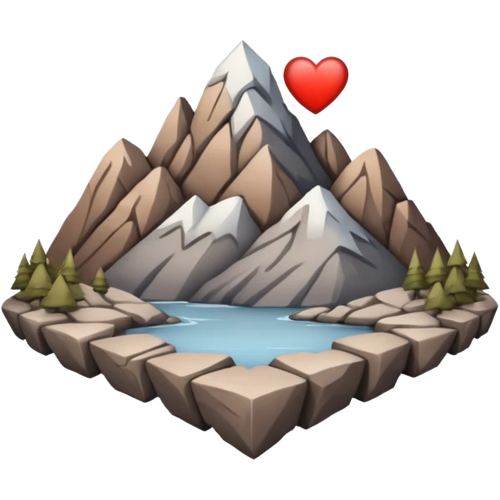 heart with a mountain motif emoji