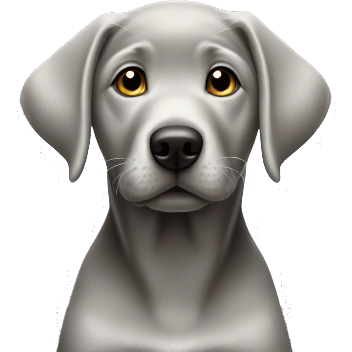 Silver lab puppy emoji