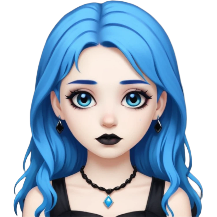 blue haired goth princess emoji
