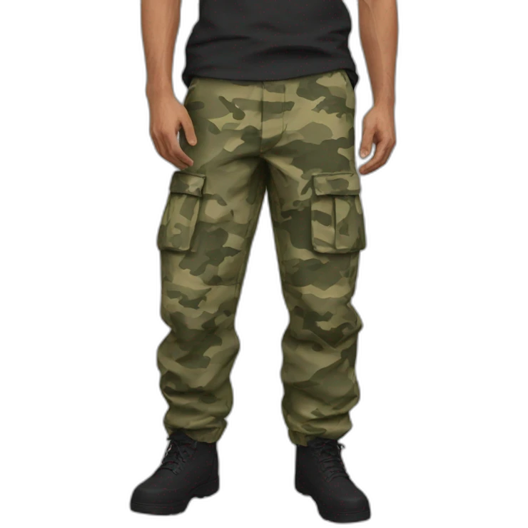 Military khaki camo cargo pants emoji