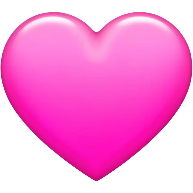neon pink heart ios 18 style emoji