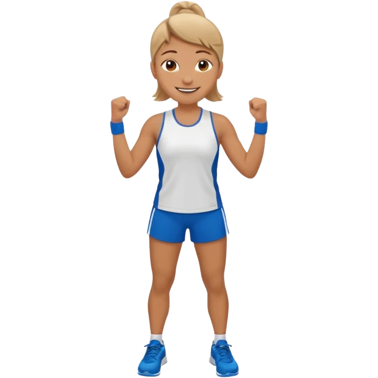 PE teacher, sporty outfit, encouraging emoji
