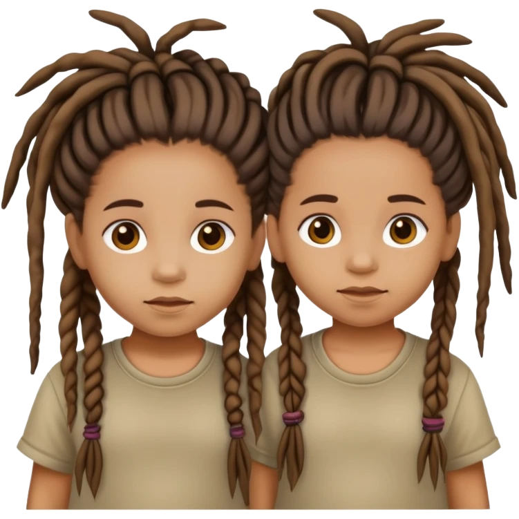 toddler twin girls with dreads emoji