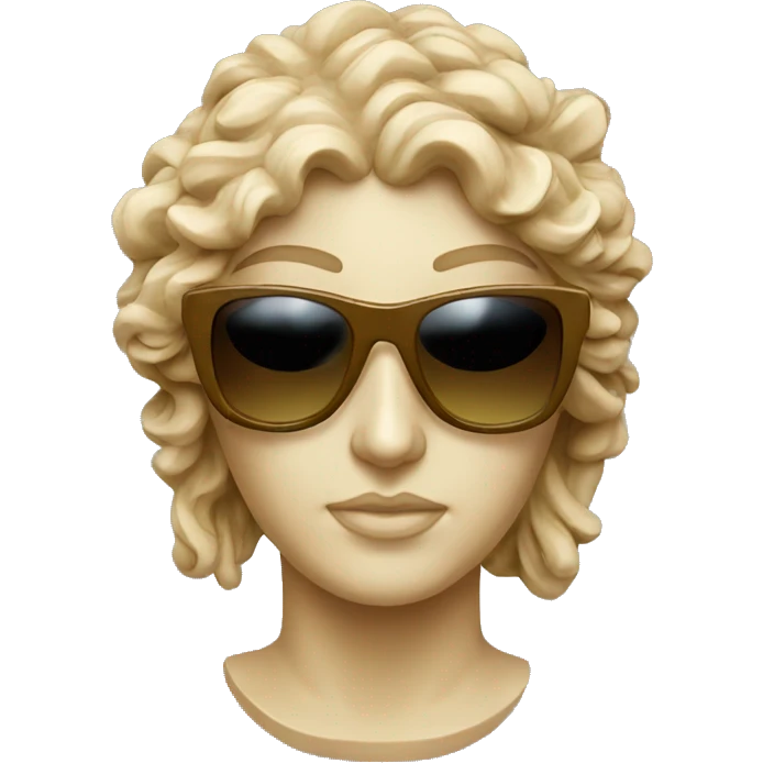greek goddess sculpture sunglasses emoji