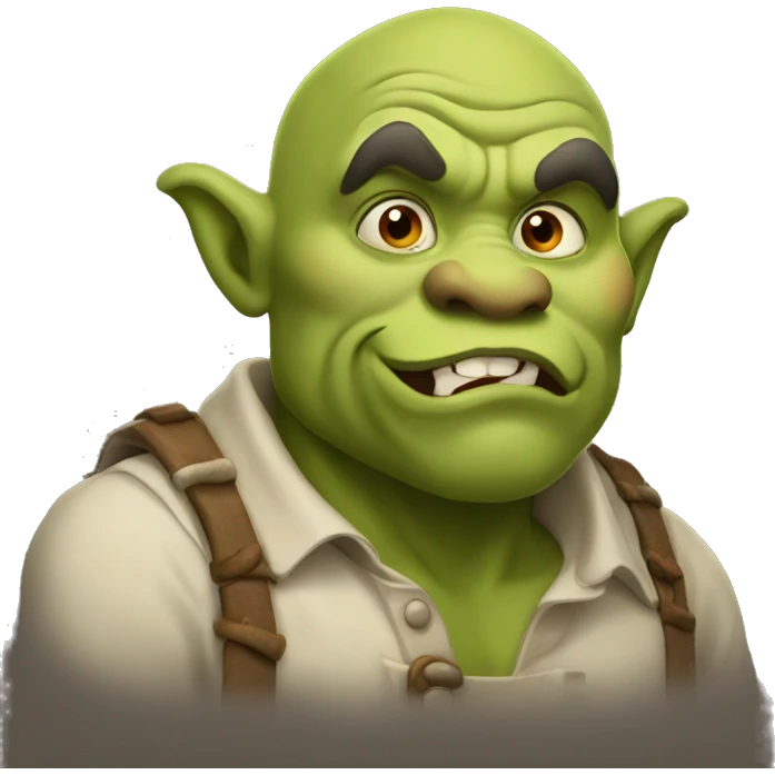 Ogre blowing kiss emoji
