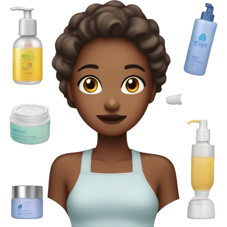 Girl doing skincare emoji