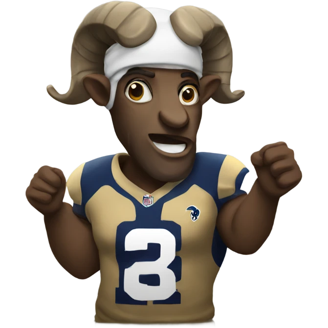 Rams giving a speech emoji