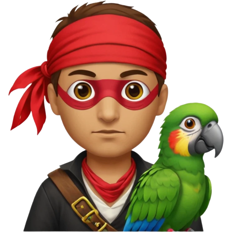 pirate and parrot emoji