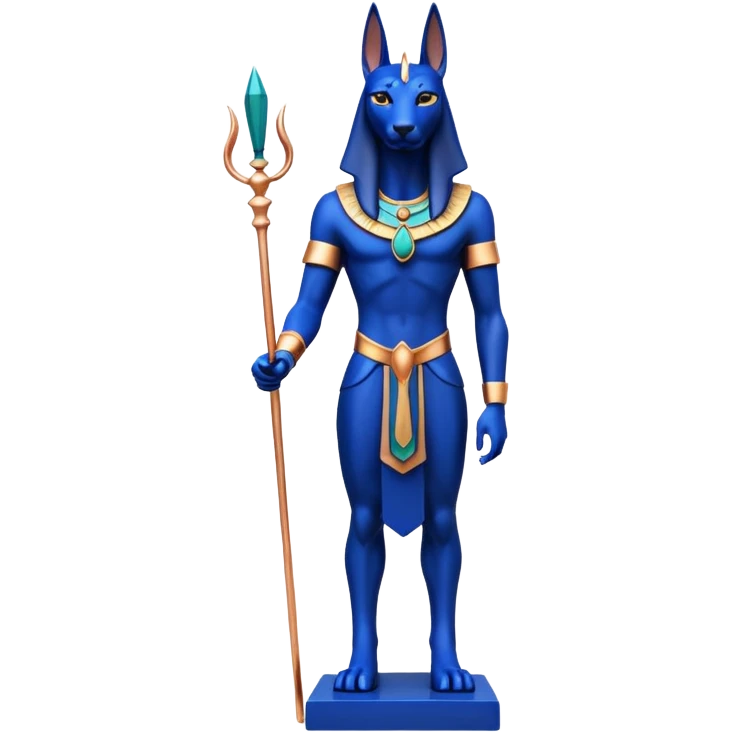 Proud Black, lapis rose gold, and anubis statue posed  emoji