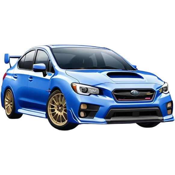 subaru wrx sti blue emoji