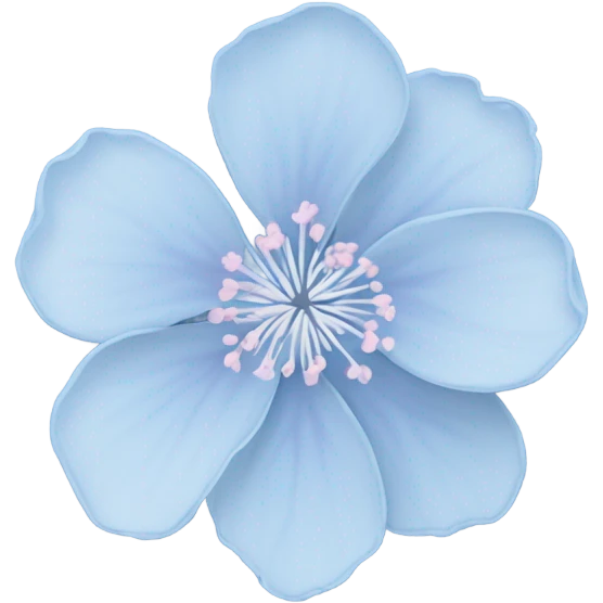 blue sakura flower emoji