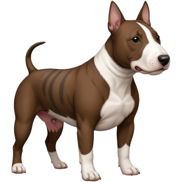 brindle english bull terrier dark brown emoji
