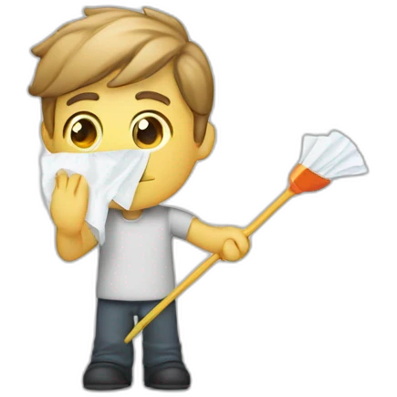 Video editors with a cleaning tissues emoji