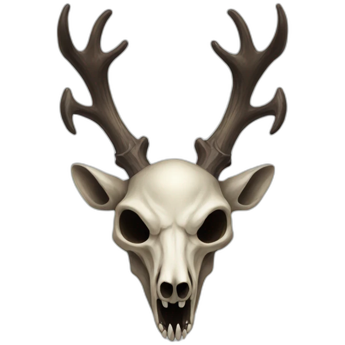 Wendigo with deer skull head  emoji