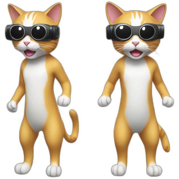 cat in vr headset full body emoji