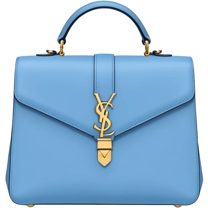 Rose ysl design light blue hand bag  emoji