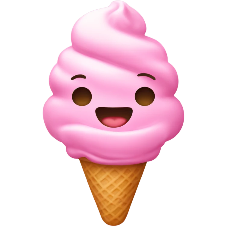 Ice cream pink  emoji