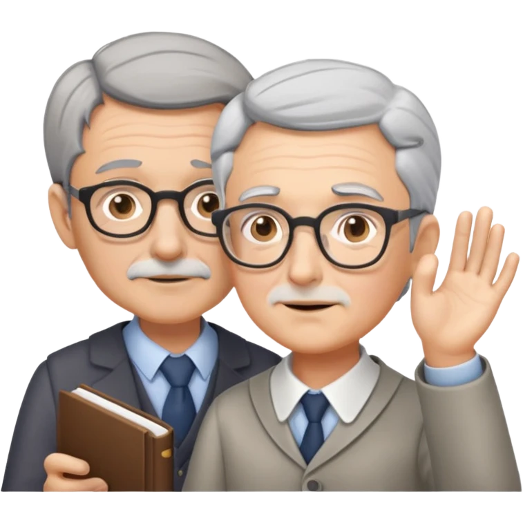 wise teacher guiding a student emoji