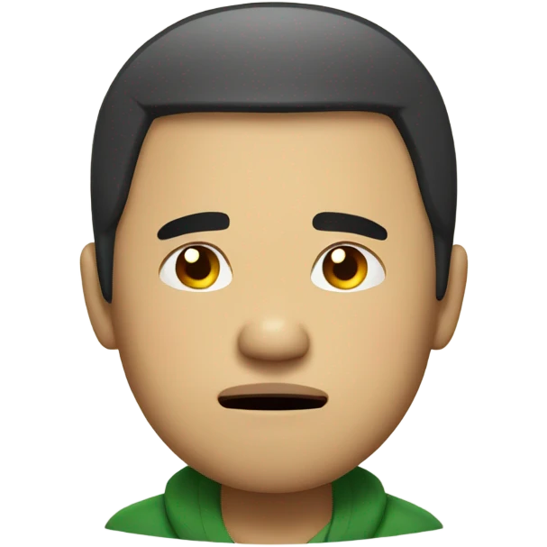 Sad Chinese man on Christmas emoji