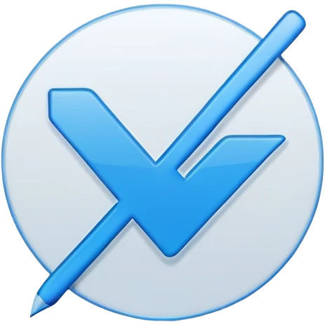 white check mark on blue background #413fff emoji