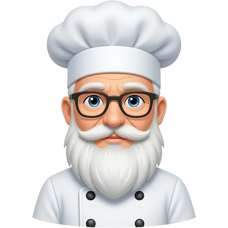 old man with beard chef close up emoji