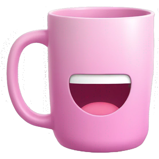 Pink thermo mug emoji