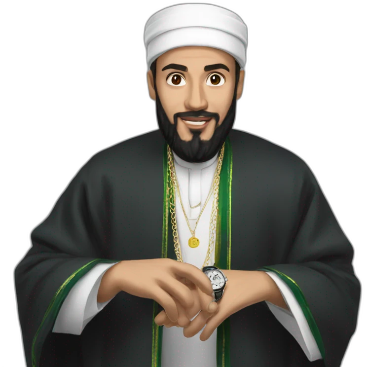 IMAM GADZHI WEARNING ROLEX WATCH emoji