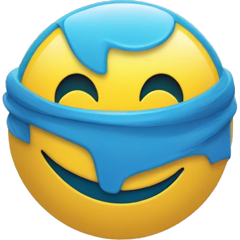 1 botón de marca de verificación cuadradoCOLOR AZUL Y AMARILLO emoji