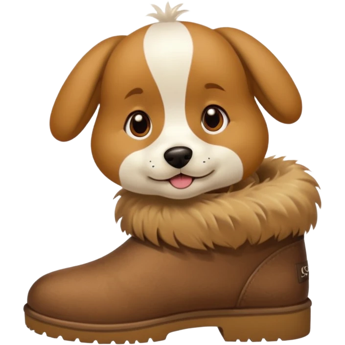Dog wearing uggs emoji
