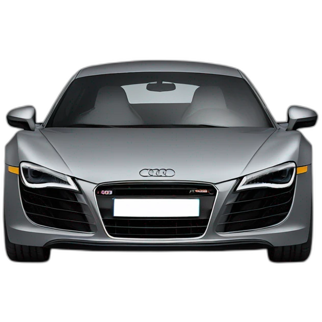 Audi r8 grey side emoji