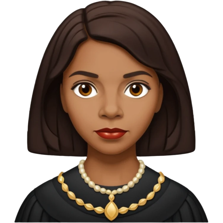 Marian Anderson with dark brown hair emoji
