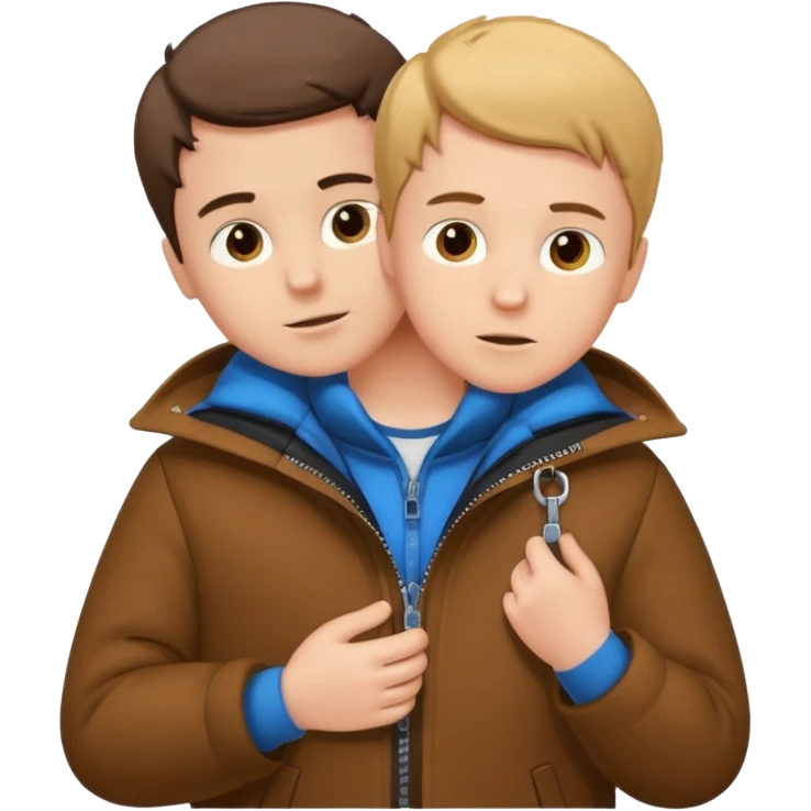 emoji- of a white boy putting on his coat emoji