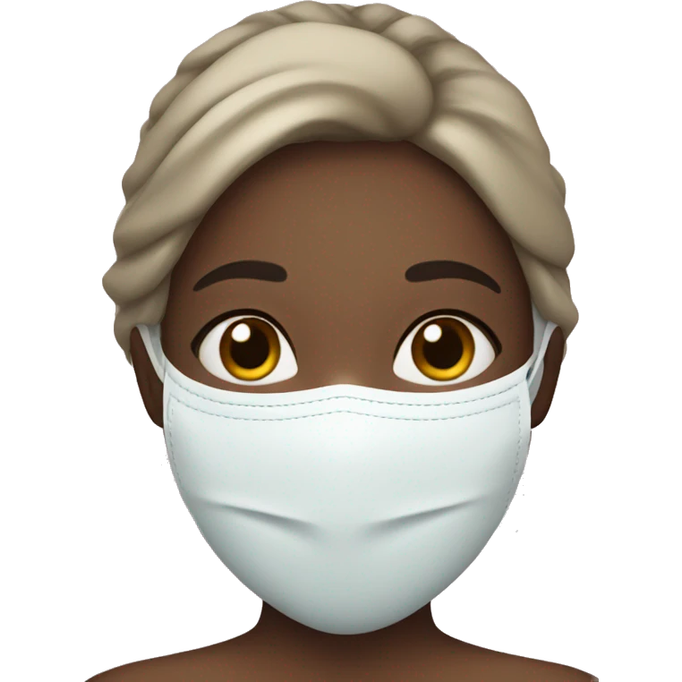 Girl with facemask skincare emoji