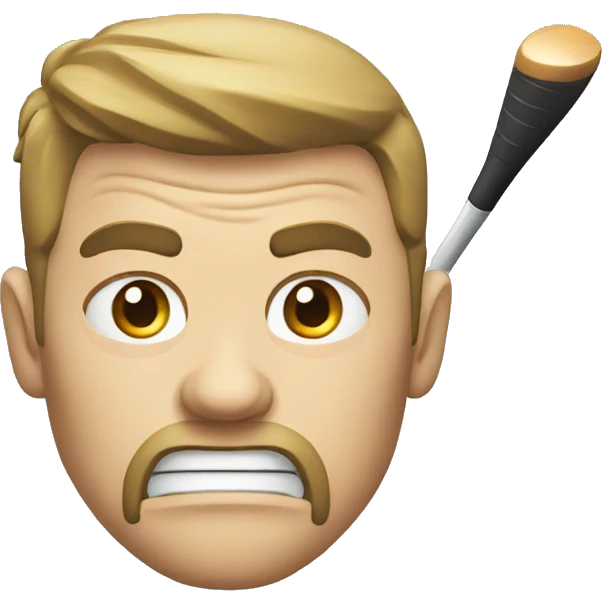 angry man throwing golf club emoji
