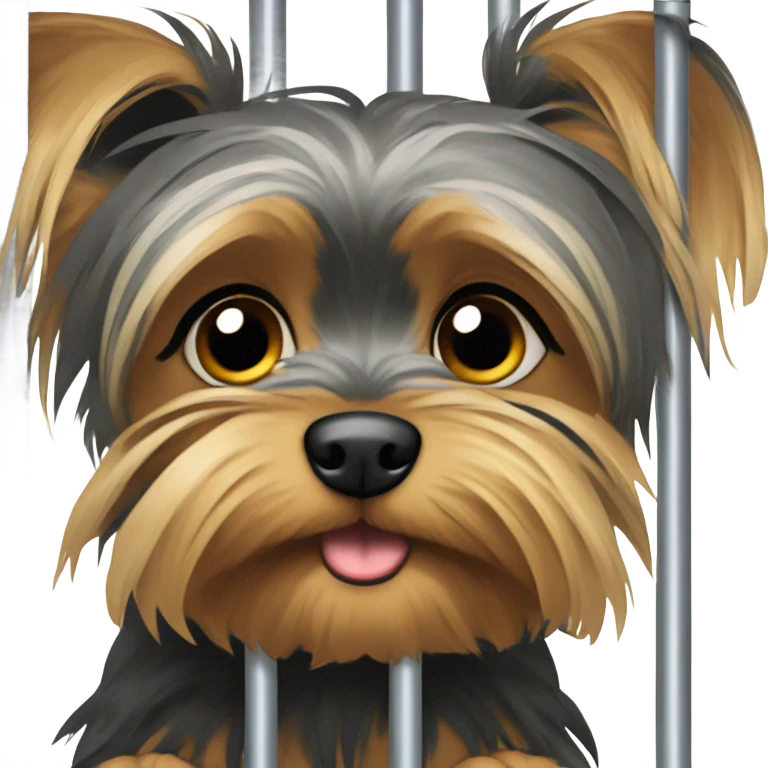 Yorkie in jail emoji