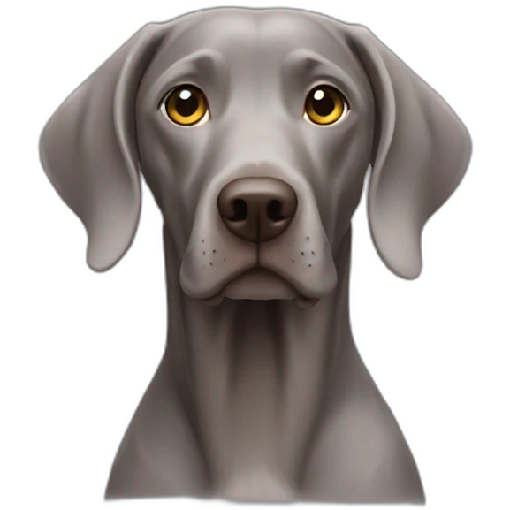 weimaraner kawai emoji