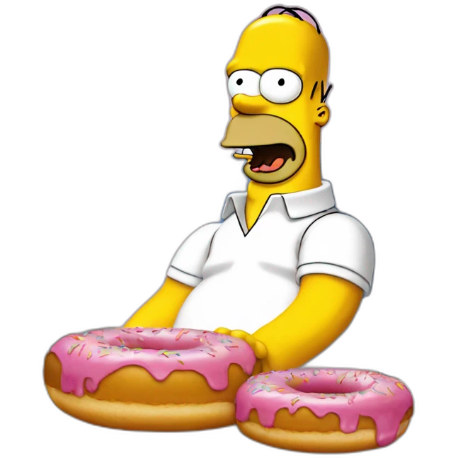 Homer simpson with donut emoji