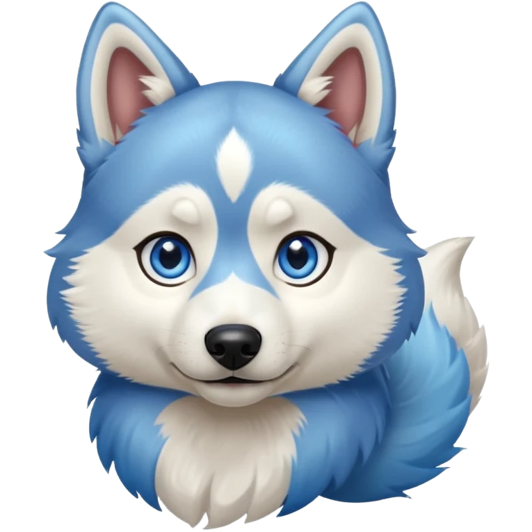 Husky mix dog with blue eyes emoji